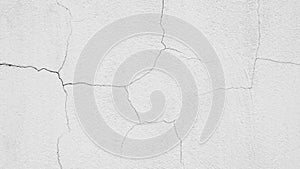 Detail of a crack white wall.