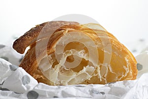 Detail of cutted croissant