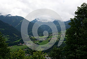 Detail of Dachstein region in Alps