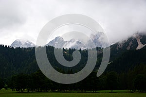 Detail of Dachstein region in Alps