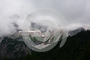 Detail of Dachstein region in Alps