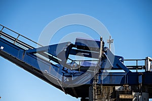 Detail of a decomissioned car ferry loading ramp..