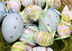 Detail of decorated Easter eggs