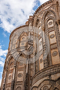 Detail Of The Decoration On The Back Side Of The Cathedral Of Monreale, Near Palermo, In The South Of Italy