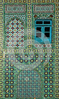 Detail of the decoration on the Blue Mosque in Mazar i Sharif, Afghanistan