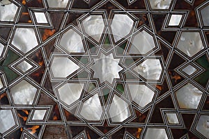 Detail of decoration of Topkapi Palace Istanbul, Turkey, Ancient Ottoman residence