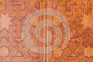 Detail of decorations at Nasrid Palaces (Palacios Nazaries) at Alhambra in Granada, Spa photo