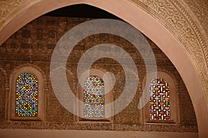 Detail decorative of Mosque Old wall decorated with beautiful St