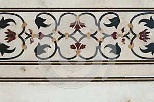 Detail decorative of taj mahal