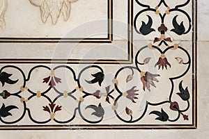 Detail decorative of taj mahal