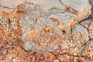 Detail of dolomite, calcite stone surface