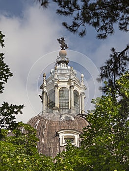 Detail of the dome of the Basilica di Superga, Turin