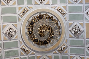 Detail of the dome of the Churrigueresque style Communion Chapel of Biar, Alicante, Spain photo