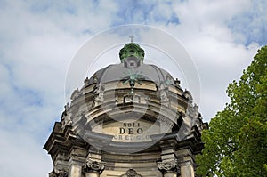 Detail of dome of Dominican Church. Dominican Church was created