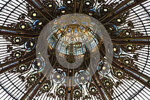 Detail on Dome of Layette Department Store, Paris photo