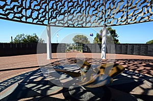 Detail of The Dome of Souls. Memorial to HMAS Sydney. Geraldton. Western Australia. Australia