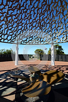 Detail of The Dome of Souls. Memorial to HMAS Sydney. Mount Scott. Geraldton. Western Australia. Australia