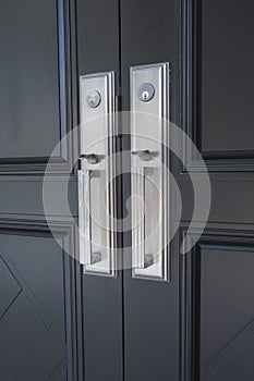 Detail of a door with handle background