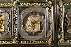 Detail of the Door of the North Gate in the Baptistery of San Giovanni, Florence