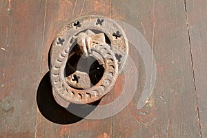 Detail of door in Royal Monastery of Saint Mary of El Puig