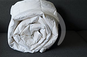 Detail of down comforter