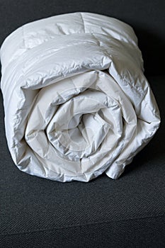 Detail of down comforter