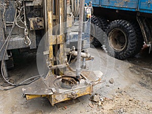 Detail of drilling rig