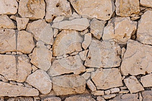 Detail of a dry stone masonary wall