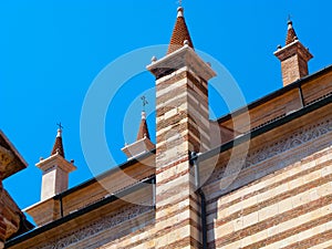 Detail of the Duomo church in Verona