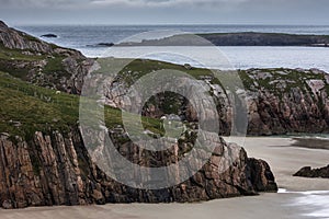 Detail of Durness Beach on the Atlantic in North Scotland.