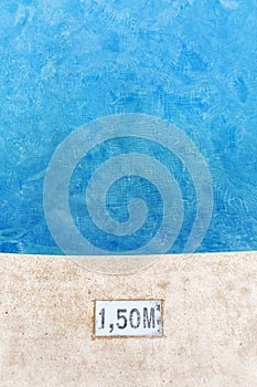Detail of edge with pool background.