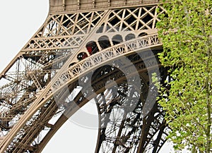 Detail of the Eiffel Tower in Paris