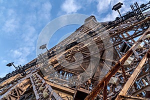Detail from the Eiffel Tower in Paris, France
