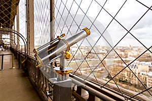 Detail from the Eiffel Tower in Paris, France