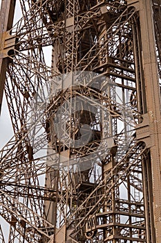 Detail from the Eiffel Tower in Paris, France