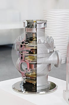 Detail of an electric high pressure centrifugal pump for industry