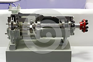 Detail of an electric high pressure centrifugal pump for industry