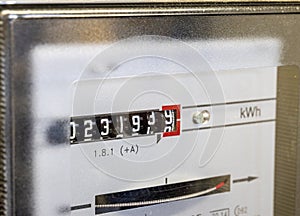 Detail of an electric meter in the house