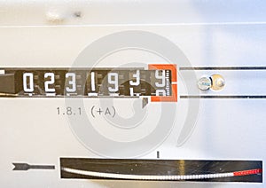 Detail of an electric meter in the house