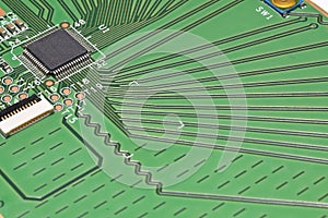 Detail of electronic components over electronic board.