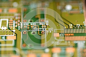 Detail of an electronic printed circuit board PCB useful as a background