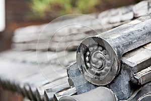 Detail on End of Roof Gable in Japan