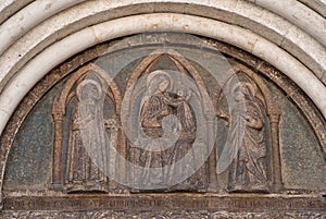 Detail from the entrance of the cathedral