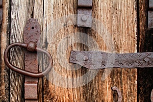 Detail of Entrance door in Cisnadioara Fortress, Among The Oldest Romanic Monuments In Transylvania