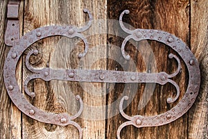 Detail of Entrance door in Cisnadioara Fortress, Among The Oldest Romanic Monuments In Transylvania