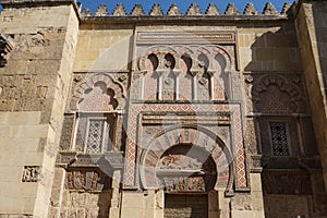 Detail of an entrance to Great Mosque in Cordoba