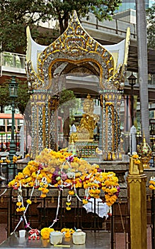 Detail of Erawan Shrine Thao Maha Phrom Shrine.