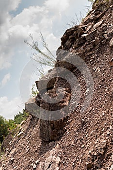 Detail of eroded geological structures