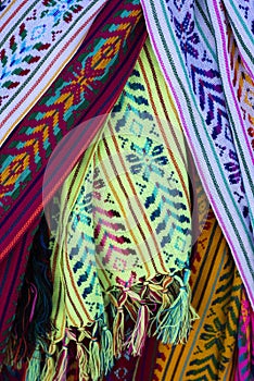 Detail of ethnic Mexican fabrics