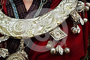 Detail of ethnic minorities neckless